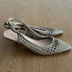 Stuart Weitzman Kitten Heel Slingbacks